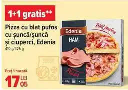 Carrefour Pizza cu blat pufos cu șuncă/șuncă și ciuperci Edenia Ofertă