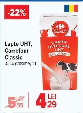 Carrefour Lapte UHT, Carrefour Classic Ofertă