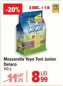 Carrefour Mozzarella Yoyo Toni Junior Delaco Ofertă