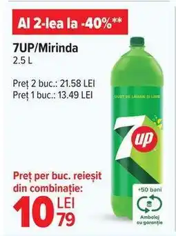 Carrefour 7UP/Mirinda 2.5 L Ofertă