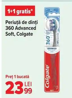Carrefour Periuță de dinți 360 Advanced Soft, Colgate Ofertă