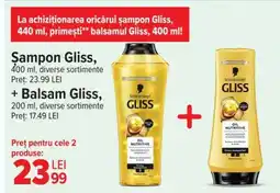 Carrefour Sampon Gliss + Balsam Gliss Ofertă