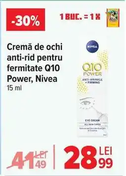 Carrefour Cremă de ochi anti-rid pentru fermitate Q10 Power, Nivea Ofertă