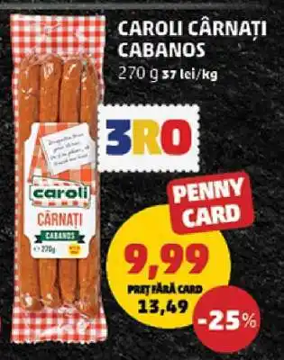 Penny CAROLI Cârnaţi cabanos Ofertă