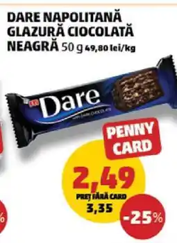 Penny DARE Napolitană Glazură Ciocolată Neagră Ofertă