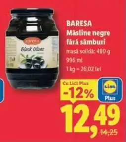 Lidl Baresa Măsline negre fără sâmburi Ofertă