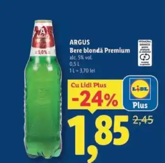 Lidl ARGUS Bere blondă premium Ofertă