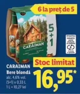 Lidl CARAIMAN Bere blondă Ofertă
