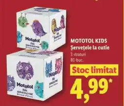 Lidl MOTOTOL KIDS Șervețele la cutie Ofertă
