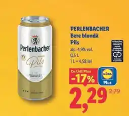 Lidl Perlenbacher Bere blondă Pils Ofertă