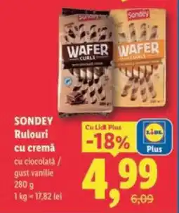 Lidl Sondey Rulouri cu cremă Ofertă