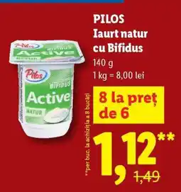 Lidl PILOS Iaurt natur cu Bifidus Ofertă