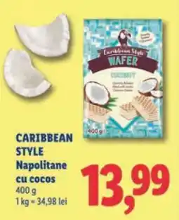 Lidl Caribbean Style Napolitane cu cocos Ofertă