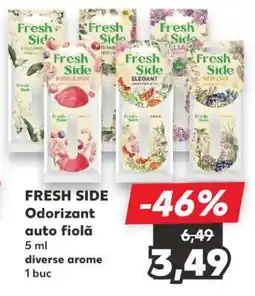 Kaufland FRESH SIDE Odorizant auto fiolă Ofertă