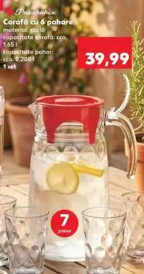 Kaufland Carafă cu 6 pahare Ofertă