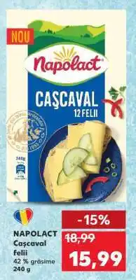 Kaufland NAPOLACT Caşcaval felii Ofertă