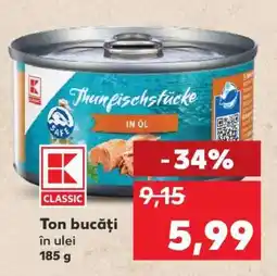 Kaufland Ton bucăți în ulei Ofertă