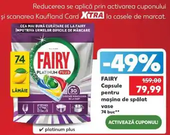 Kaufland FAIRY Capsule pentru mașina de spălat vase Ofertă