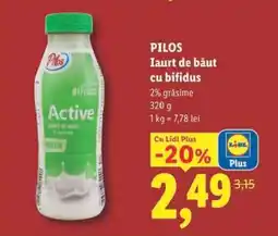 Lidl Pilos Iaurt de băut cu bifidus Ofertă