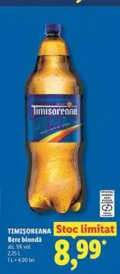 Lidl TIMIŞOREANA Bere blondă Ofertă