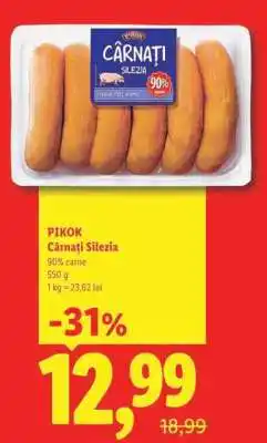 Lidl Pikok Cârnați Silezia Ofertă