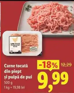 Lidl Carne tocată din piept și pulpă de pui Ofertă