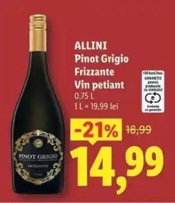 Lidl Allini Pinot Grigio Frizzante Vin petiant Ofertă