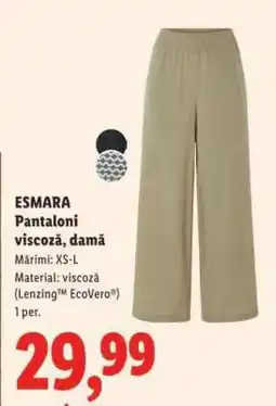 Lidl ESMARA Pantaloni viscoză, damă Ofertă