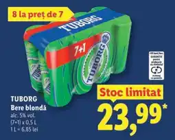 Lidl TUBORG Bere blondă Ofertă