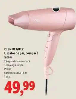 Lidl CIEN BEAUTY Uscător de păr, compact Ofertă