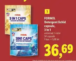 Lidl FORMIL Detergent lichid capsule 3 în 1 Ofertă