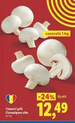 Lidl Ciuperci grill Champignon albe Ofertă