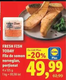 Lidl FRESH FISH TODAY File de somon norvegian, porționat Ofertă