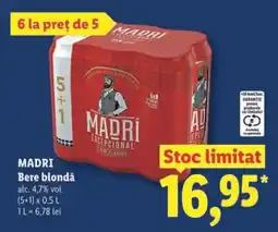 Lidl MADRI Bere blondă Ofertă