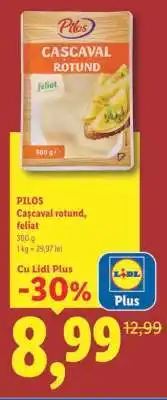 Lidl Pilos Cașcaval rotund, feliat Ofertă
