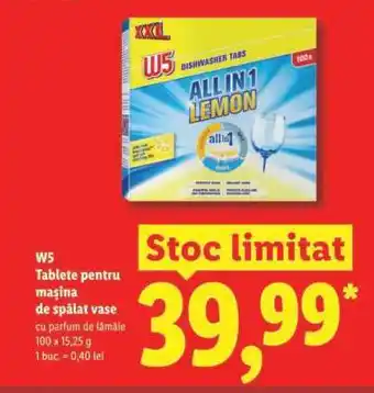 Lidl W5 Tablete pentru mașina de spălat vase Ofertă
