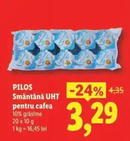 Lidl Pilos Smântână UHT pentru cafea Ofertă