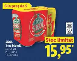Lidl SKOL Bere blondă Ofertă