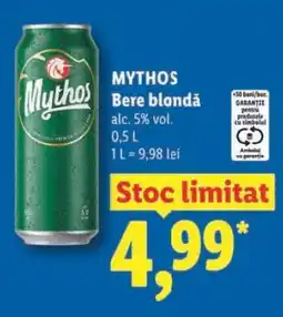 Lidl MYTHOS BERE BLONDĂ Ofertă