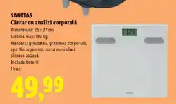Lidl SANITAS Cântar cu analiză corporală Ofertă