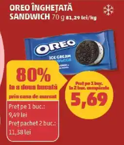 Penny OREO ÎNGHEȚATĂ SANDWICH 70g Ofertă