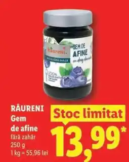 Lidl RÂURENI Gem de afine Ofertă