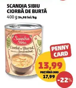 Penny SCANDIA SIBIU Ciorbă de burtă Ofertă