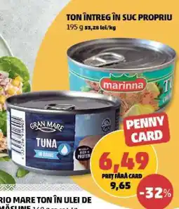 Penny Ton întreg în suc propriu Ofertă