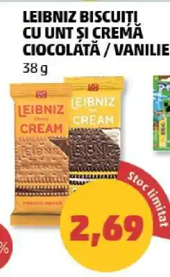 Penny Leibniz Biscuiți cu unt și cremă ciocolată/vanilie Ofertă
