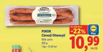 Lidl Pikok Cârnați Oltenești Ofertă