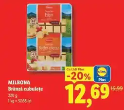 Lidl Milbona Brânză cubulețe Ofertă