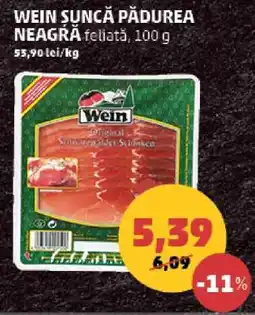 Penny WEIN ȘUNCĂ PĂDUREA NEAGRĂ feliată, 100 g Ofertă