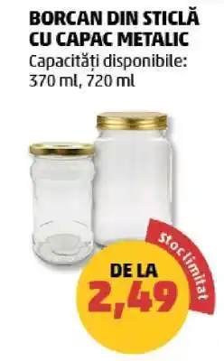 Penny Borcan din sticlă cu capac metalic Ofertă