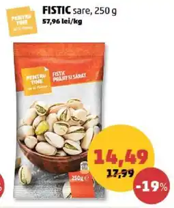 Penny FISTIC sare, 250 g Ofertă